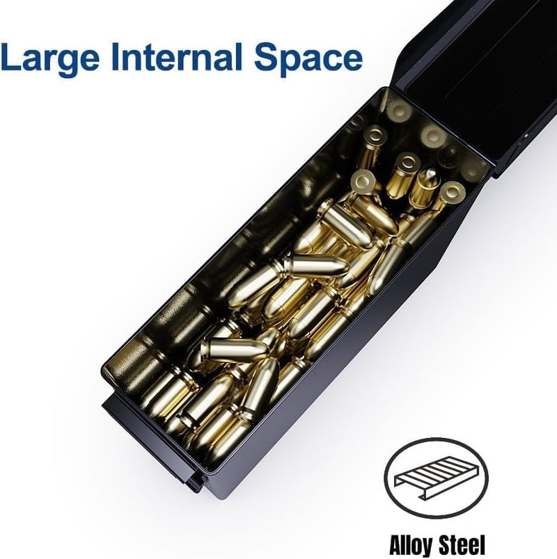 Patron 30 & 50 Cal Ammo Can Metal Ammo Box Storage Crate Case for Shotgun Bullet Rifle Ammunition Waterproof (Black or Green) - Image 3